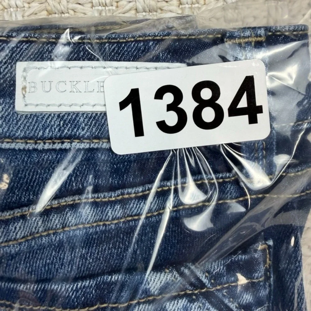 Buckle Black Womens Shorts 25 Denim Cutoff Low Rise Distressed‎ Y2K